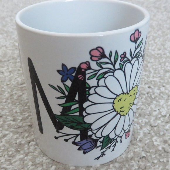 Unbranded Other - NWOT Initial "M" Floral Coffee Mug